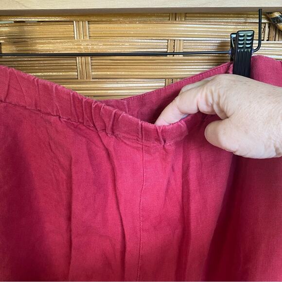 J. Jill love linen 100% linen plus size Women's Red Capri pant 2X comfortable - Picture 4 of 10